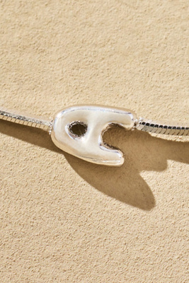 By Anthropologie Barely There Bubble Monogram Necklace In Metallic