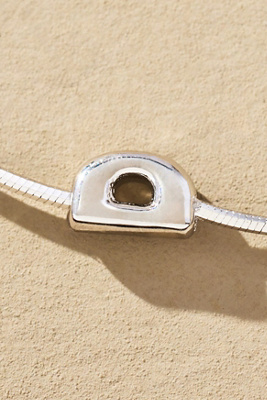 By Anthropologie Barely There Bubble Monogram Necklace In Metallic