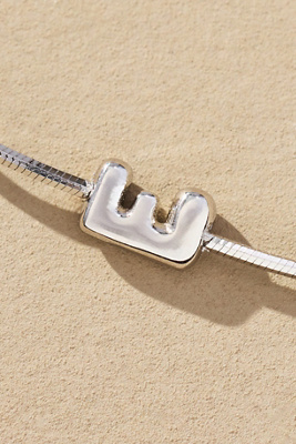 By Anthropologie Barely There Bubble Monogram Necklace In Metallic