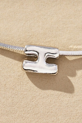 By Anthropologie Barely There Bubble Monogram Necklace In Metallic