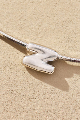 By Anthropologie Barely There Bubble Monogram Necklace In Metallic