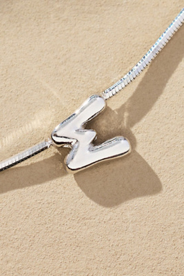 By Anthropologie Barely There Bubble Monogram Necklace