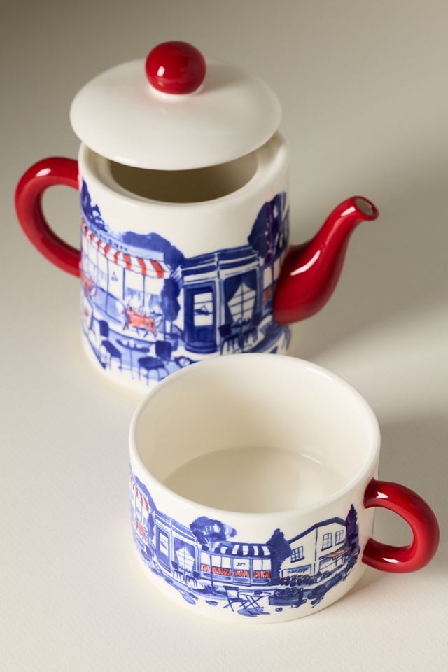 Damson Madder Tea Pot and Cup #1