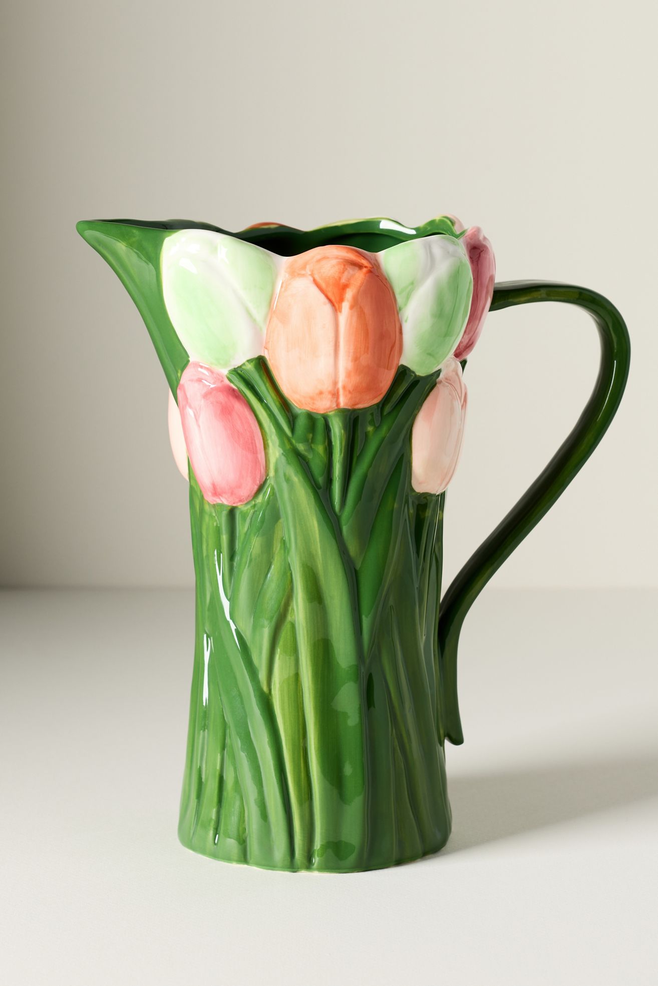 Louise Stoneware Pitcher - Multi Floral, Standard, One Size