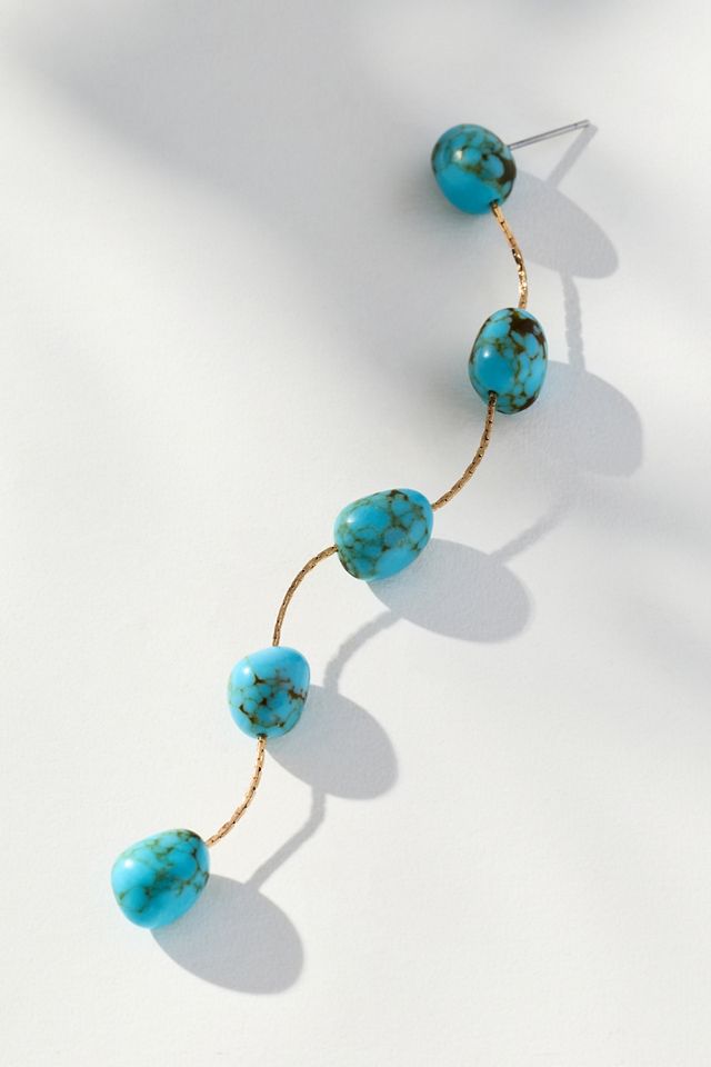 Ettika Dripping Turquoise Delicate Drop Earrings #1