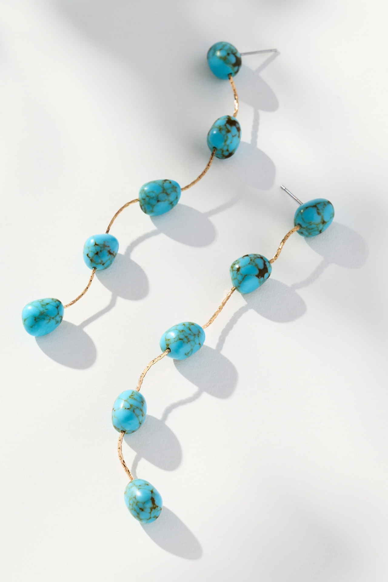Ettika Dripping Turquoise Delicate Drop Earrings