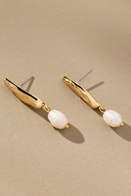 Ettika Liquid Luxe Pearl Earrings