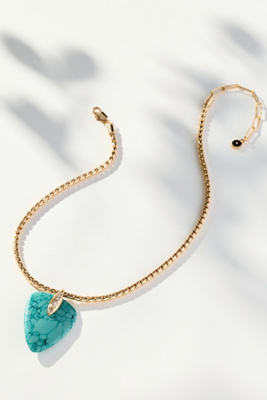 Turquoise Solstice Pendant Choker Necklace