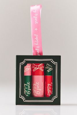 Poppy & Pout Holiday Lip Balms, Set of 3
