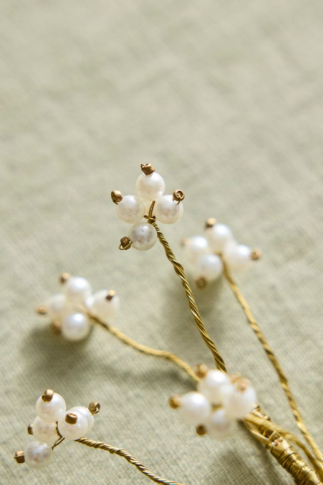 Pearl Bead Spray Bouquet Stake #1