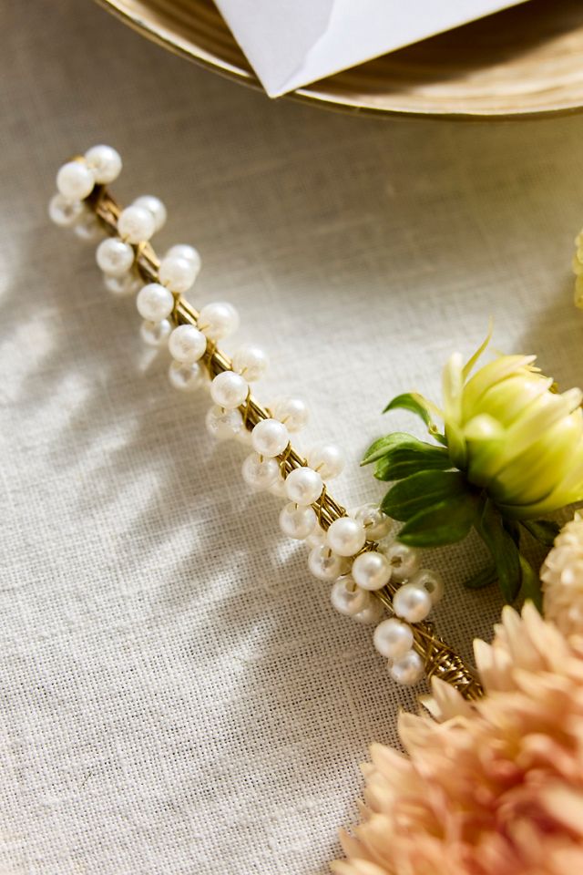 Pearl Bead Spray Bouquet Stake #3