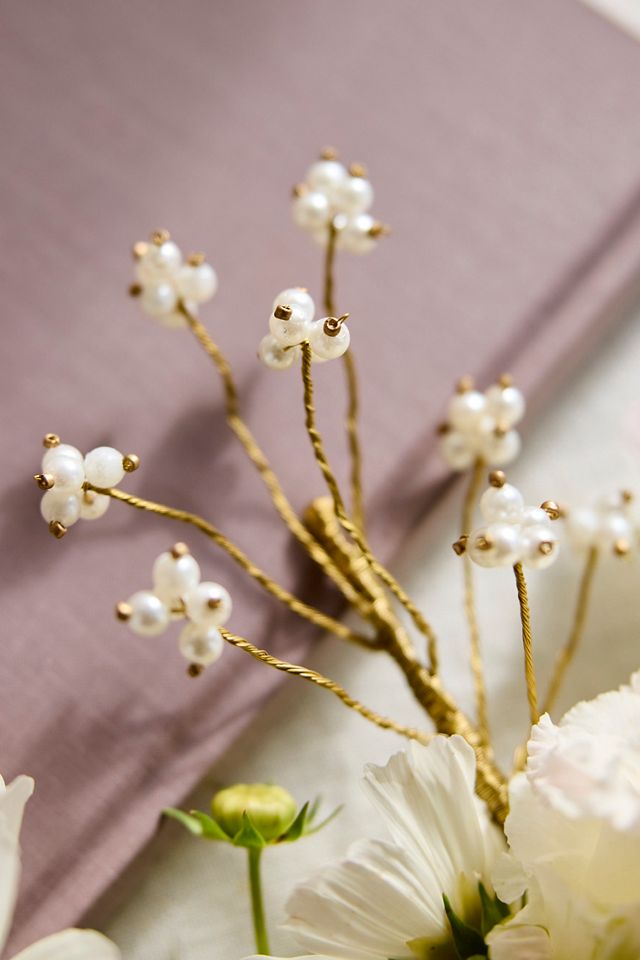 Pearl Bead Spray, Bouquet Stake #1