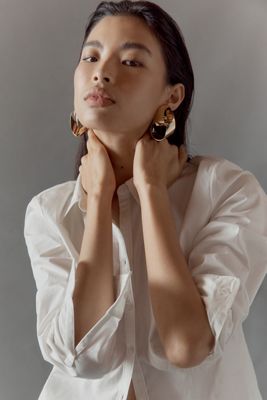 Large Mod Hoop Earrings
