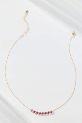 By Anthropologie Beaded Chain Necklace In Gold