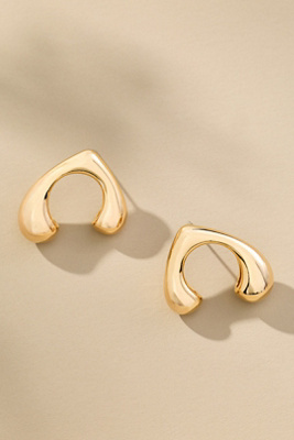 By Anthropologie Mod Wishbone Post Earrings In Gold