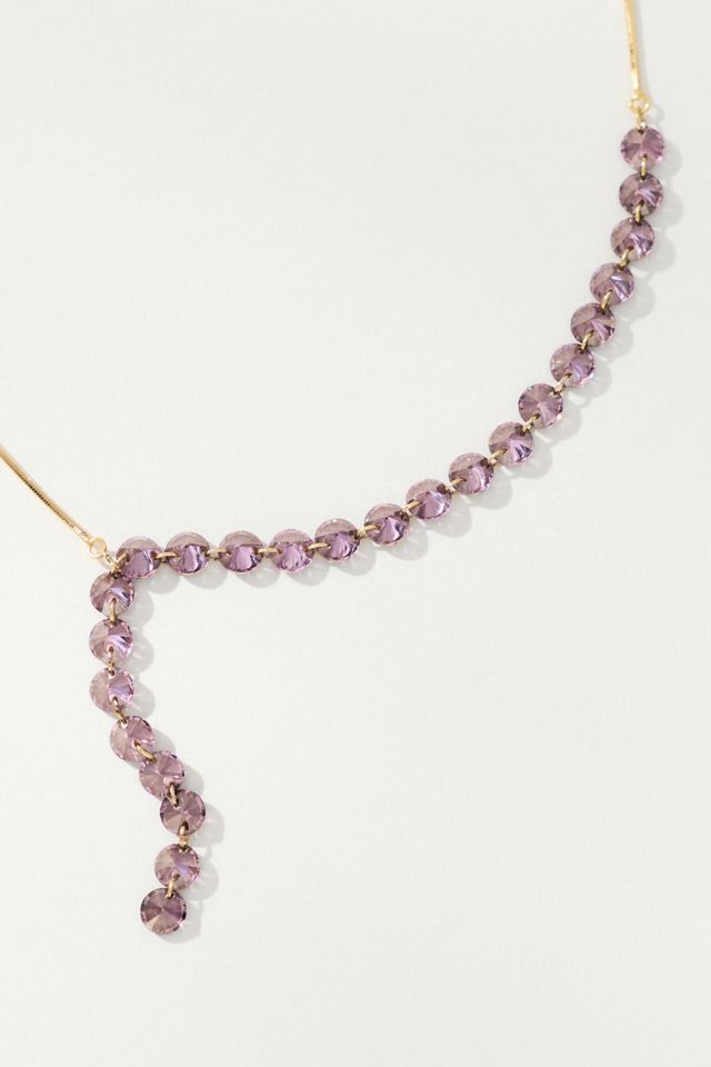 Delicate Glass Stone Necklace #1