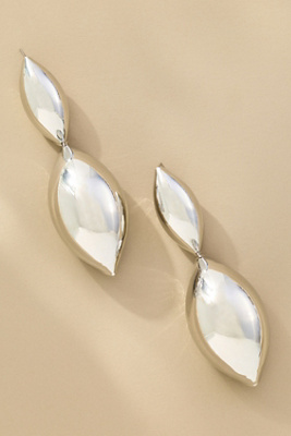 By Anthropologie Large Sculptural Drop Earrings In Silver