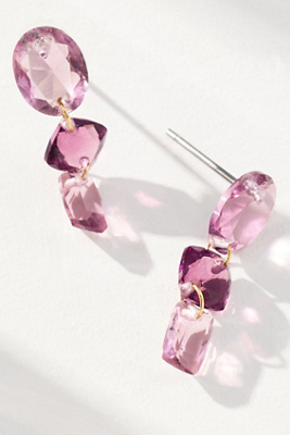 By Anthropologie Colorful Drop Earrings In Pink