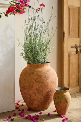 Rust Cotton Mache Vase