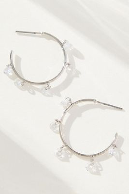 Pavé Stone Hoop Earrings