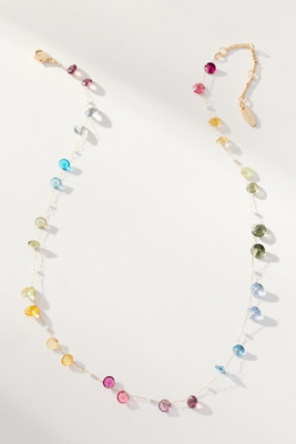 By Anthropologie Floating Crystal Necklace In Multi