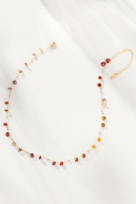 By Anthropologie Floating Crystal Necklace In Brown