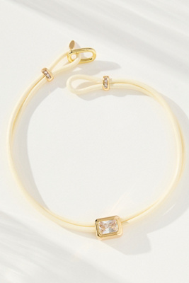 By Anthropologie Faux-leather Cord Necklace In White