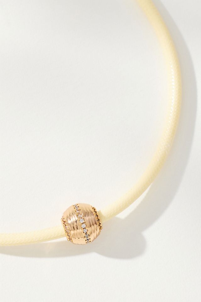 Single Bead Cord Necklace #1