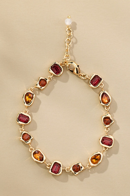 By Anthropologie Colorful Stone Bracelet In Purple
