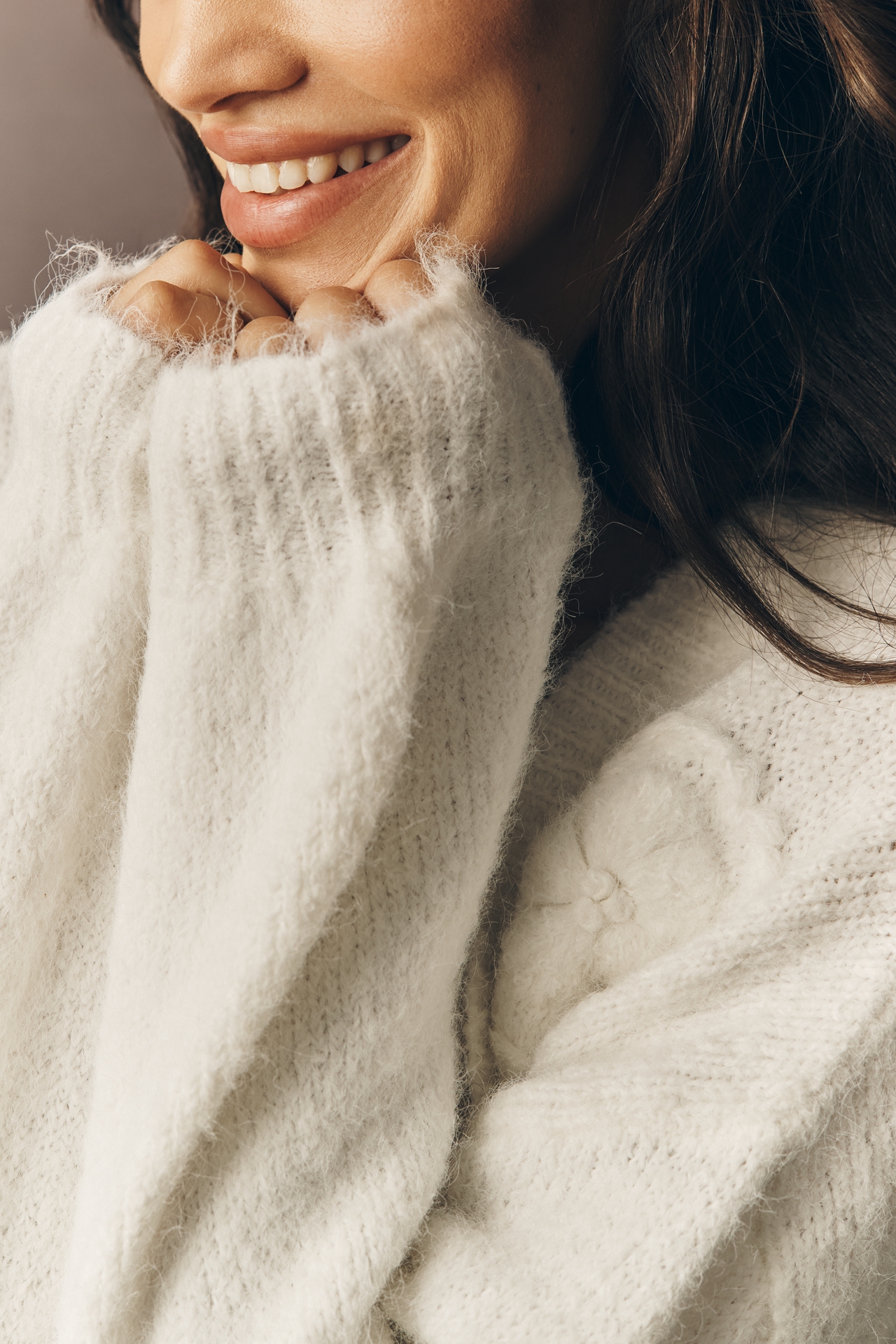 By Anthropologie 3D Floral Embroidered Cardigan Sweater