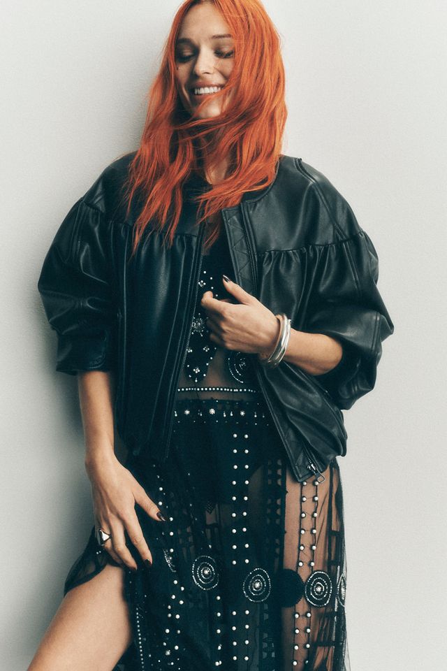 Ollari Beaded Sheer Long Tunic #1