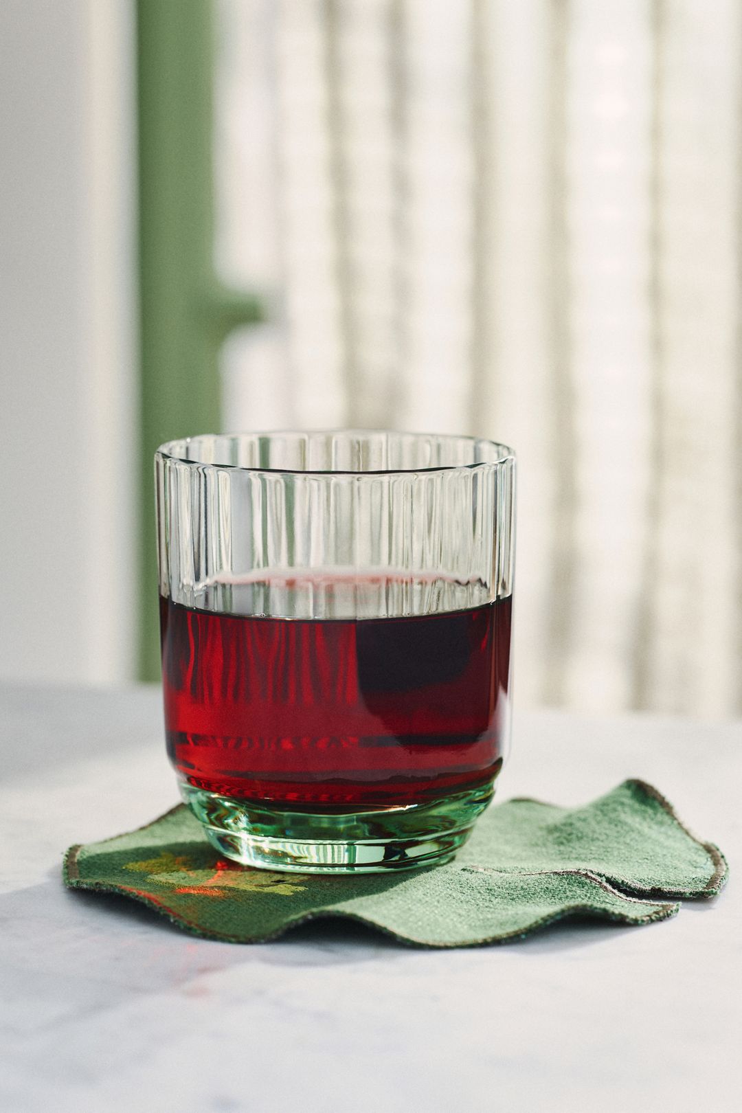 Sylvia Double Old-Fashioned Glass - Green, Standard, One Size