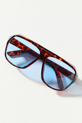 Eyeking Wrapped Ski Aviator Sunglasses In Brown