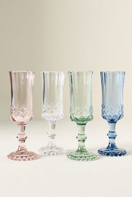 Savannah Flute Glasses, Set of 4