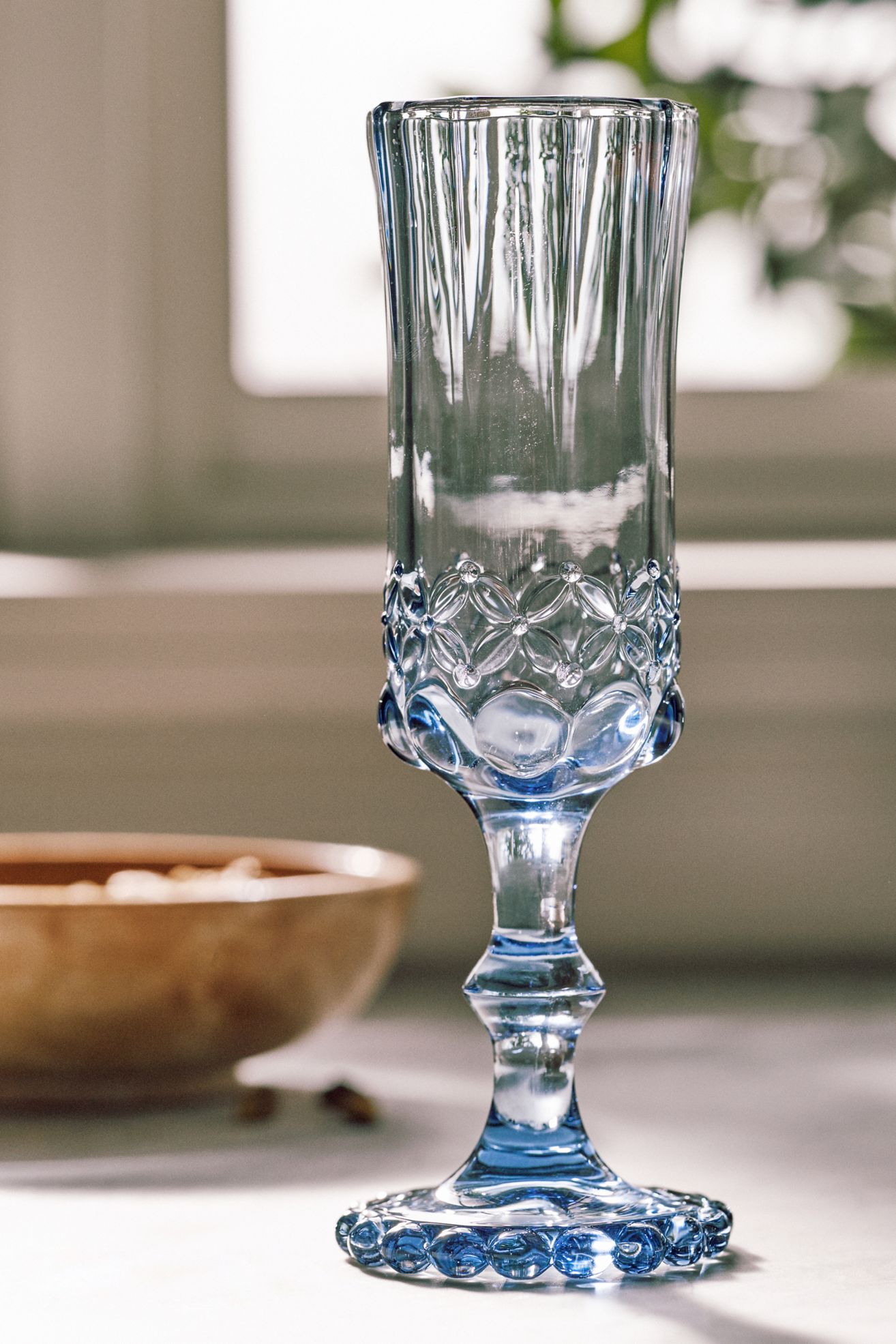 Savannah Flute Glasses, Set of 4 - Wedgewood Blue, Standard, Set Of 4