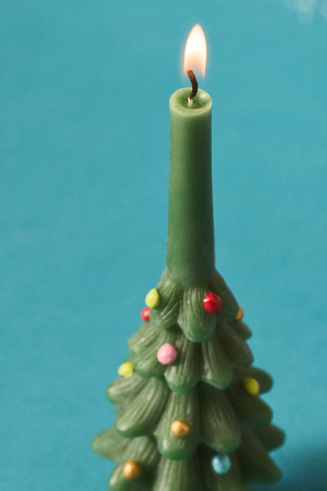 Festive Tree Decorative Shaped Wax Candle #1
