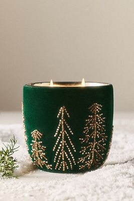 Velvet Forest Woody Juniper & Cedar Glass Candle