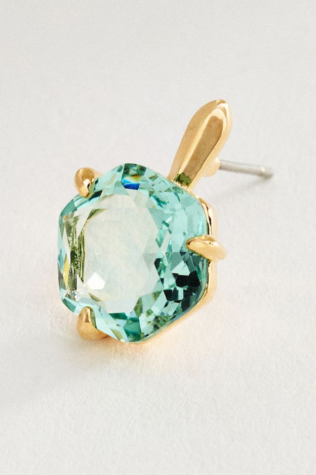 Hexagon Stone Post Earrings #1