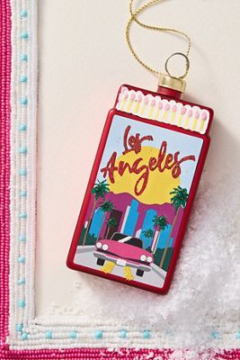Furbish Studio Destination Matchbook Glass Ornament: California Edition