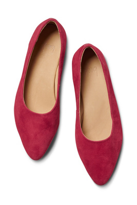 Beek Swoop Ballet Flats In Red
