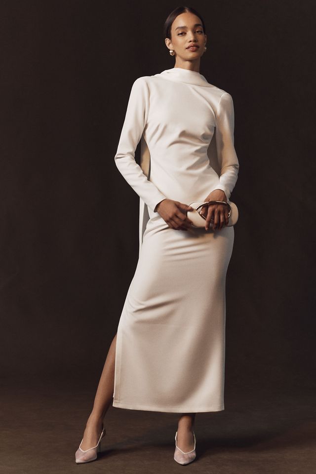 BHLDN Long-Sleeve Scarf Knit Maxi Dress #2