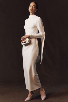 BHLDN Long-Sleeve Scarf Knit Maxi Dress