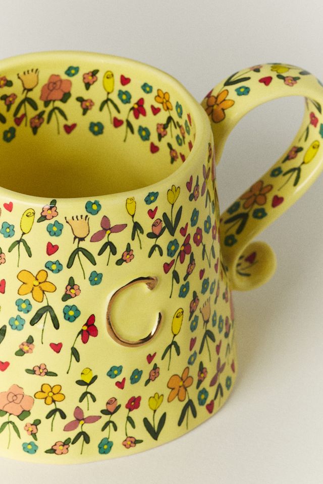 The Mud Fairy Stoneware 24k Gold Accent Monogram Mug #1