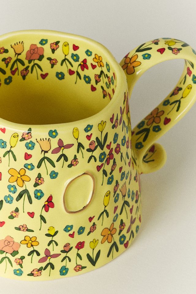 The Mud Fairy Stoneware 24k Gold Accent Monogram Mug #1
