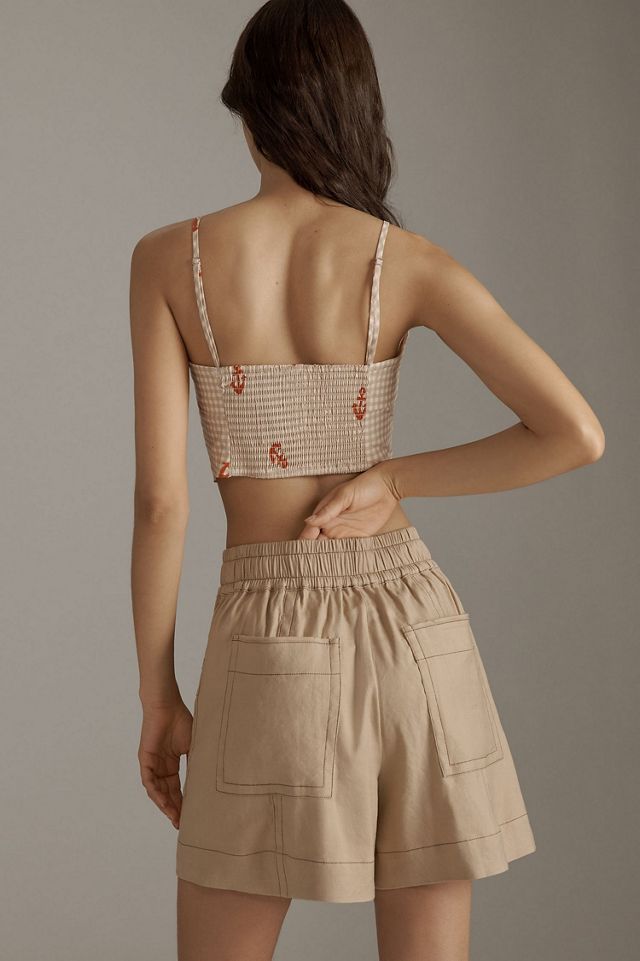 Maeve La Ponche Linen Pull-On Shorts #3