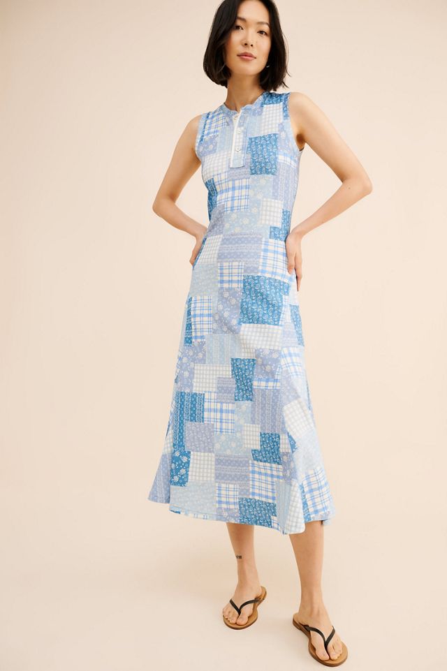 Polo Ralph Lauren Sleeveless Patchwork Midi Dress #4