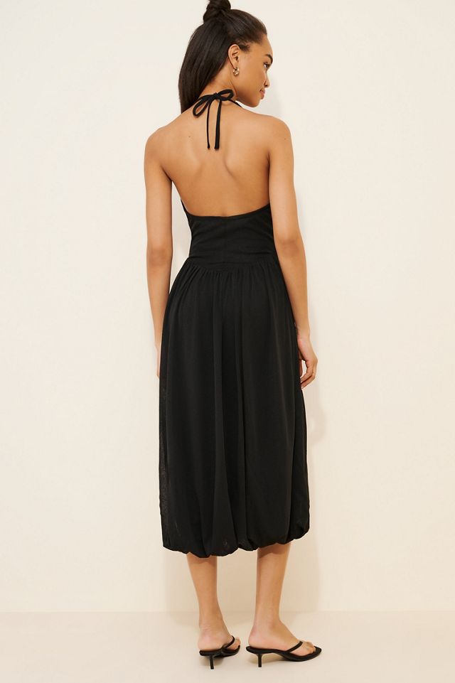 Cowl-Neck Bubble-Hem Dress #1