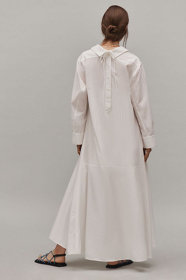 long shirt dresses Maxi Sleeves Chiffon Dress 96% RAYON 4% SPANDEX Made In Long-Sleeve Maxi Shirt Dress |