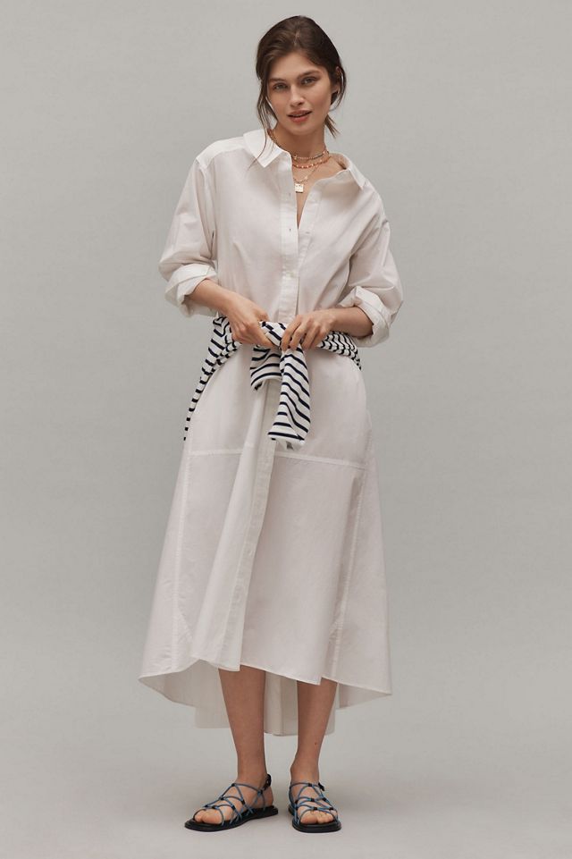 Long-Sleeve Maxi Shirt Dress #2