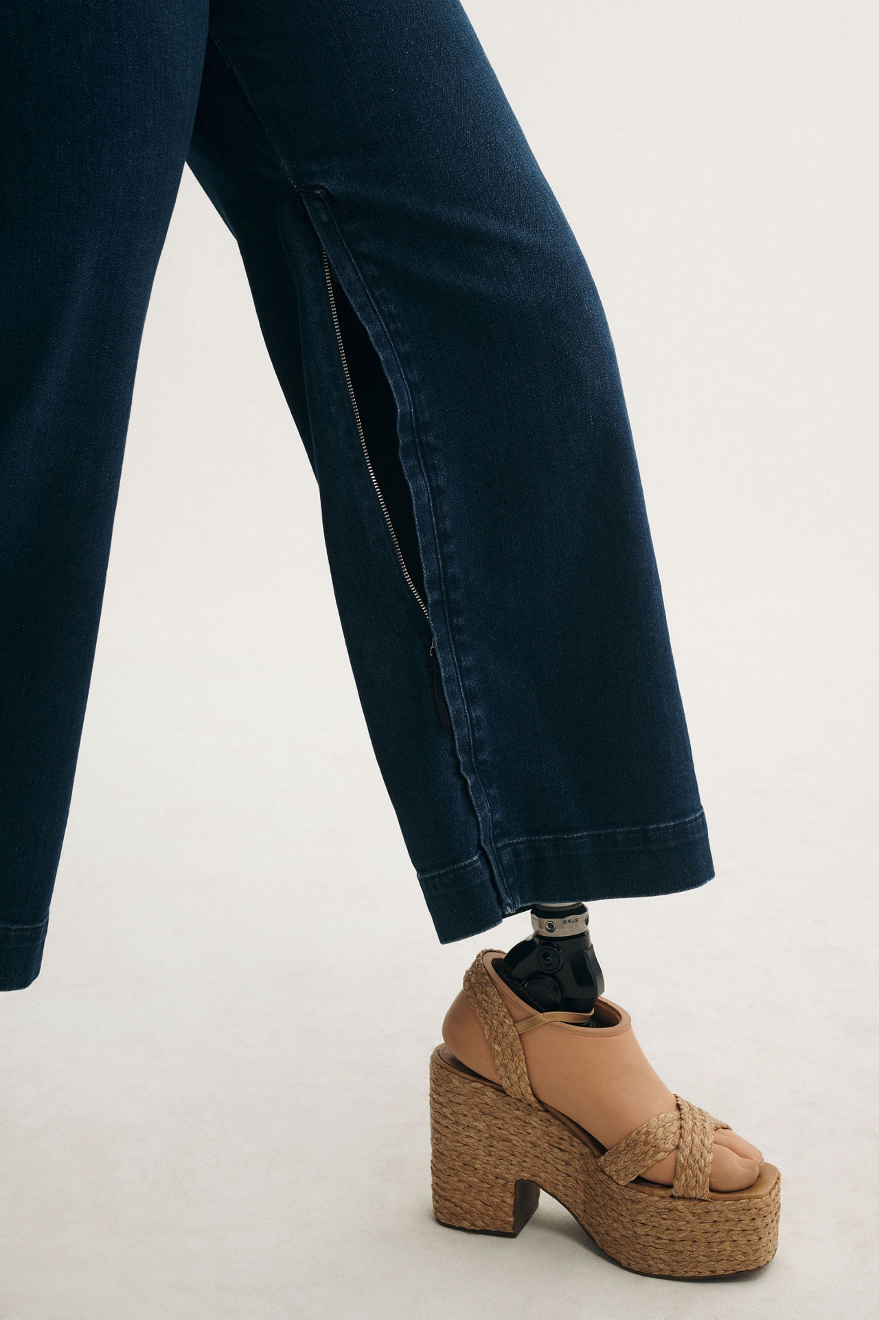 Maeve The Adaptive Colette Denim Cropped Wide-Leg Jeans